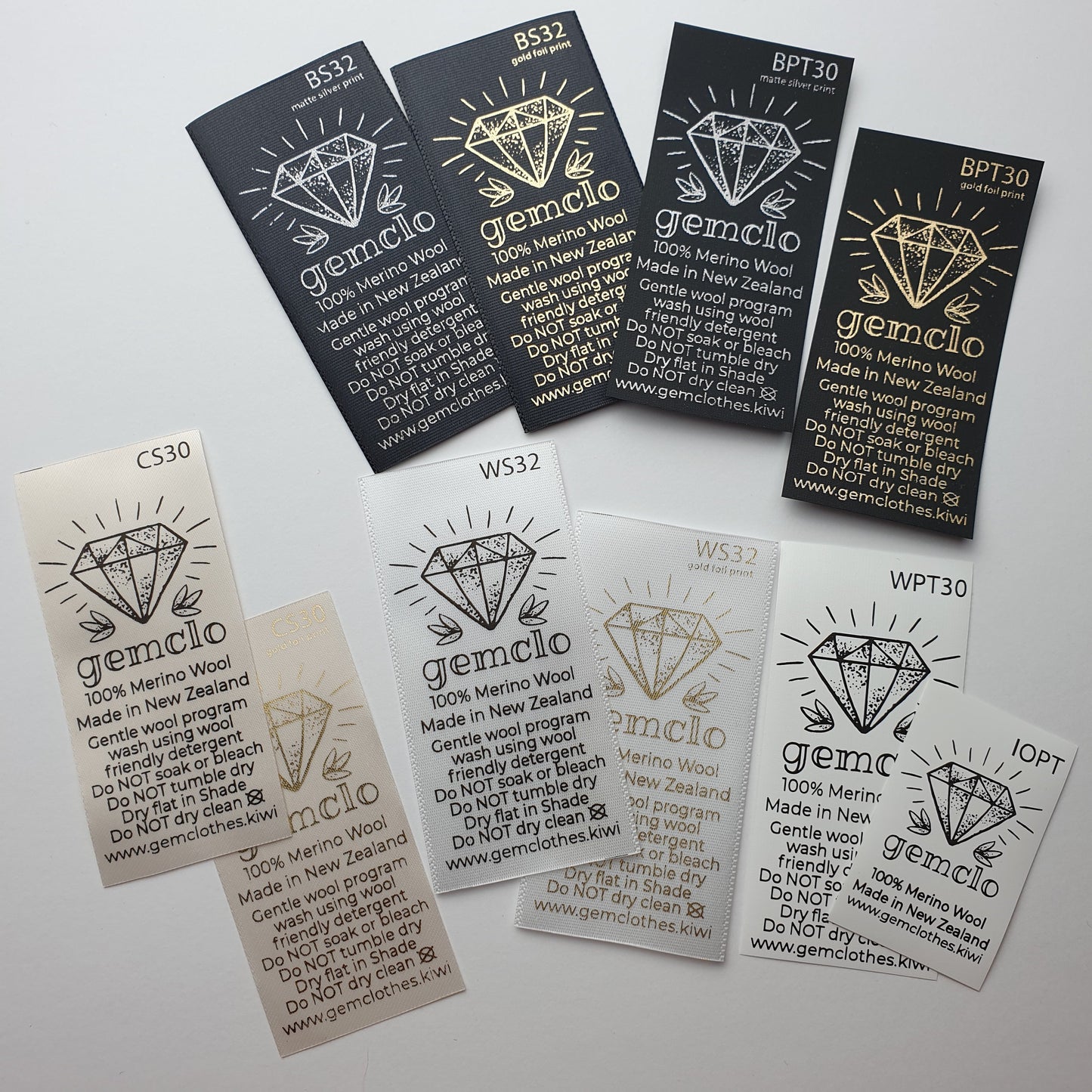 ~STANDARD FORMAT FABRIC CARE LABELS