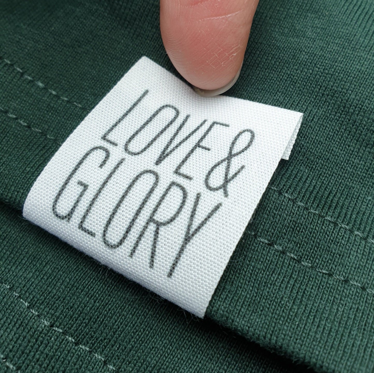 ~WHITE POLYESTER COTTON - PERMANENT PRINT - FABRIC LABELS