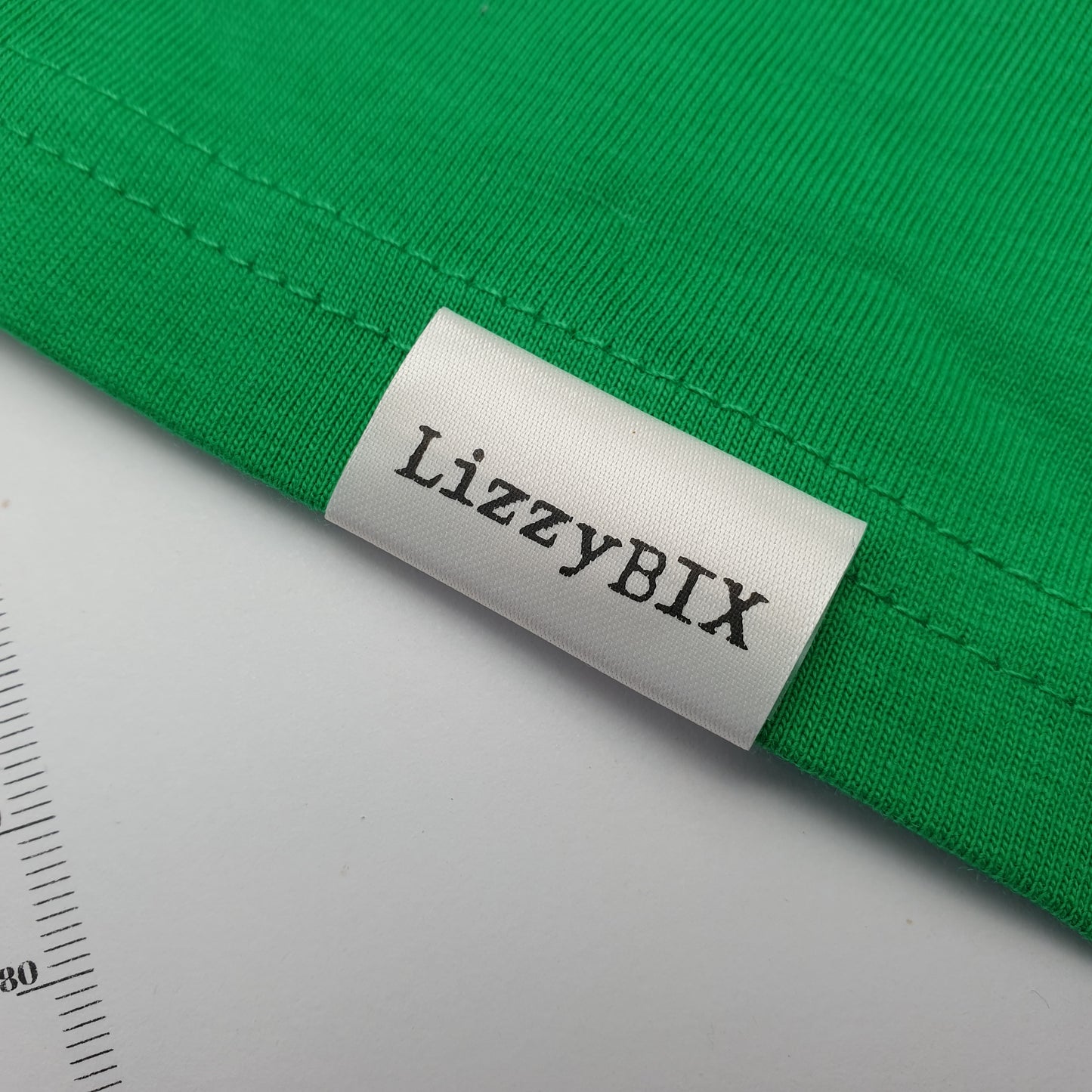 ~CREAM SATIN - STANDARD PRINT - FABRIC LABELS