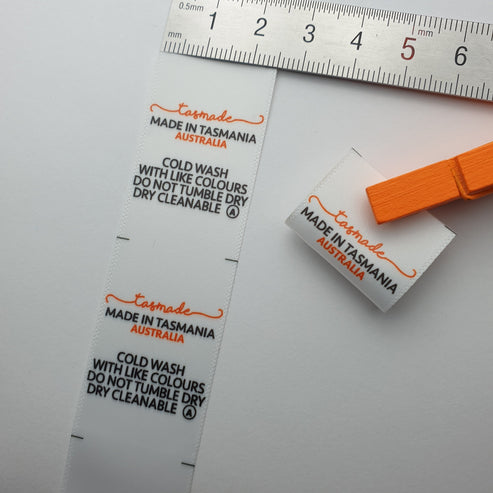 Satin / 25mm / a) SHORT - Up to 44mm length per label (max 22mm folded height)